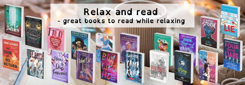 Image shows the book covers of the recommended reads for pupils who read to relax - click on the image to open the reading list