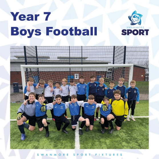 Image shows some of the year 7 footballers that took part in the 6 a side tournament at Wyvern.