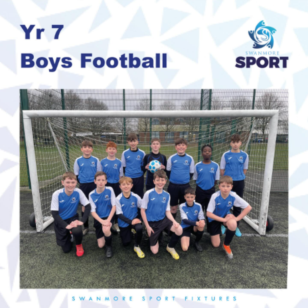 Image shows some of the Y7 boys football team which played a league fixutre at Mountbatten School.