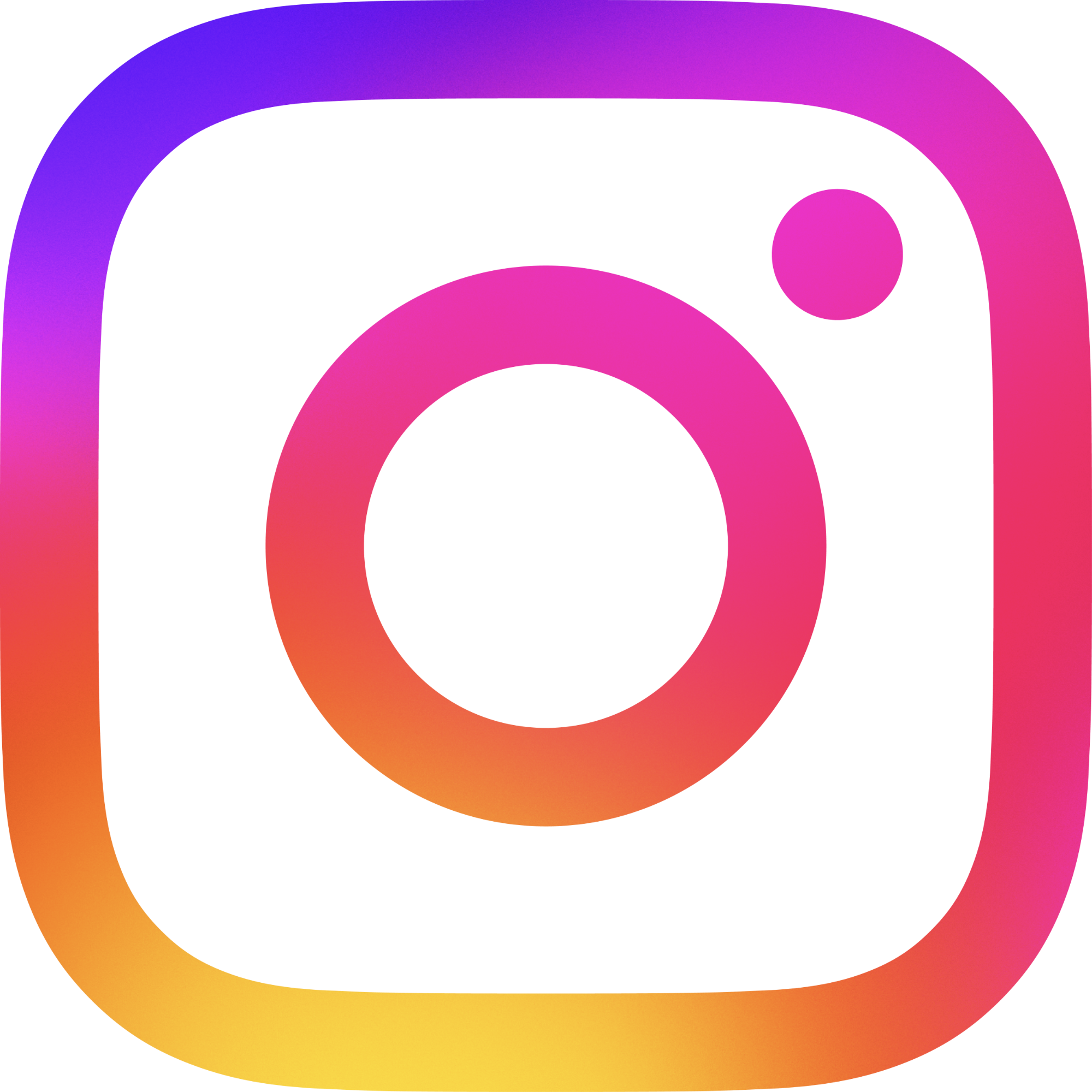 Instagram logo with a yellow to purple gradient