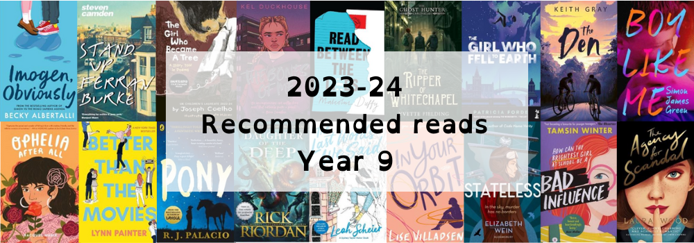 Image shows books that are recommended for Year 9 pupils